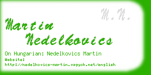 martin nedelkovics business card